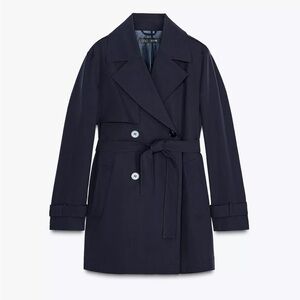 NWT ZARA BELTED MIDI TRENCH COAT SIZE XS